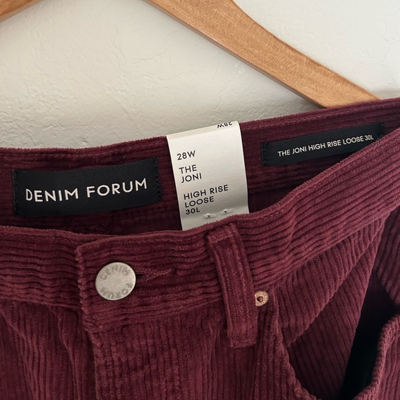 🍷 NWT ARITZIA 90s Joni High Rise Loose Corduroy Spiced Burgundy - Picture 4 of 10